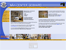 Tablet Screenshot of naehcenter-gebhard.de